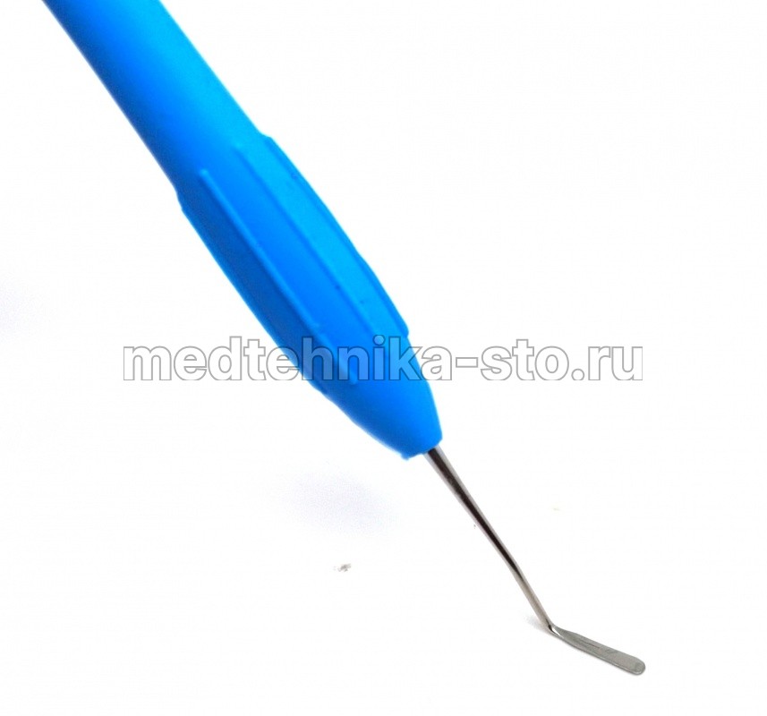 Гладилка с силиконовой ручкой, 03 голубая