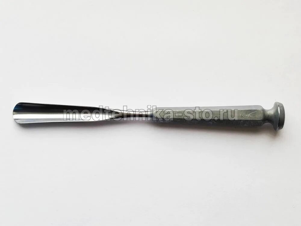Долото хирургическое с 6-ти гранной ручкой желобоватое,10 мм