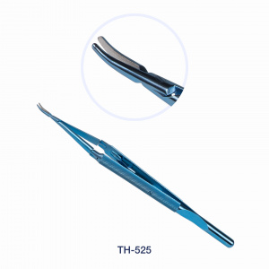 Иглодержатель м/х 3х шарнирный, титан, без замка, р.ч.изогнутая 1,2 мм, длина 180 мм