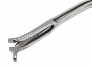 Щипцы для взятия инструментов, изогнутые, 280 мм