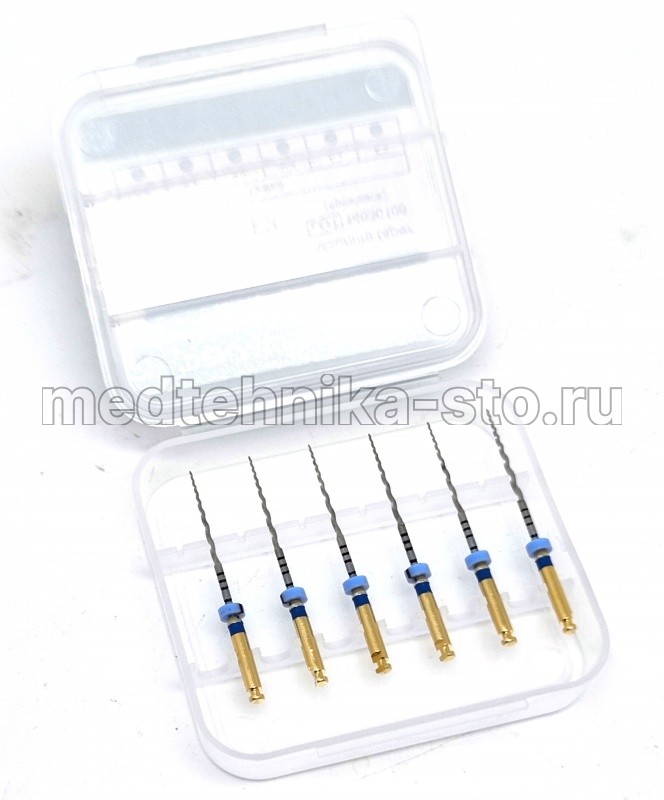 Протейперы Ultratapers машинные NiTi 25 мм F3 Супер файлы, 6 шт